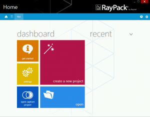 RayPack dashboard